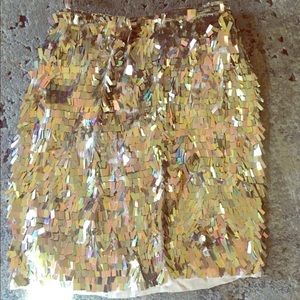 FRENCH CONNECTION  PAILETTE SEQUIN PENCIL SKIRT